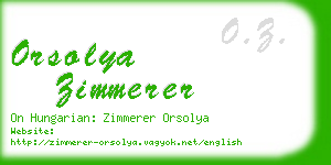 orsolya zimmerer business card